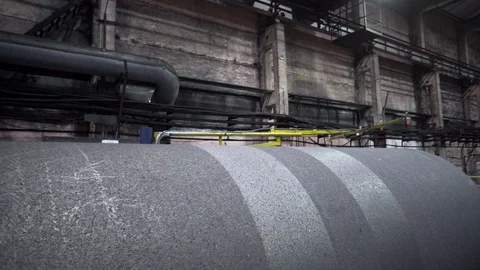 Laser measuring system factory electrodes. Measurement of the graphite turbine. Stock Footage 116231732
