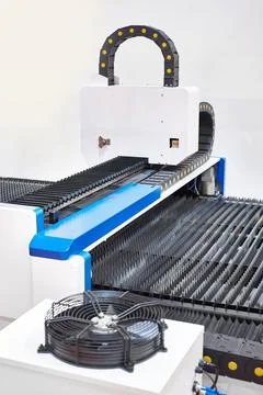 Laser metal cutting machine Stock Photos