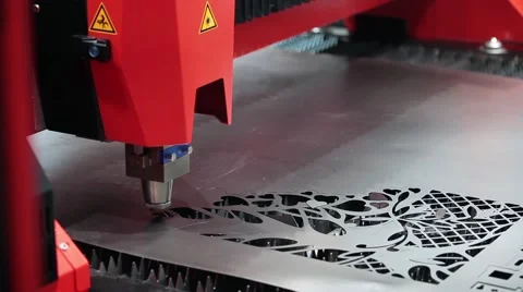 Laser metal sheet machine Stock Footage 68801593