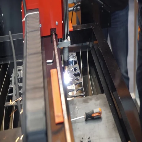 Laser metal sheet machine Stock Footage 69734503