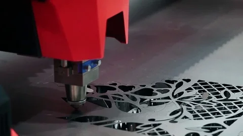 Laser metal sheet machine Stock-Footage 72078105