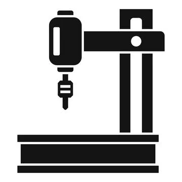 Laser milling machine icon, simple style Stockillustratie