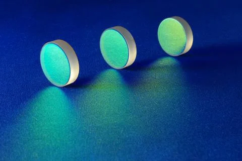 Laser mirrors line Stock Photos