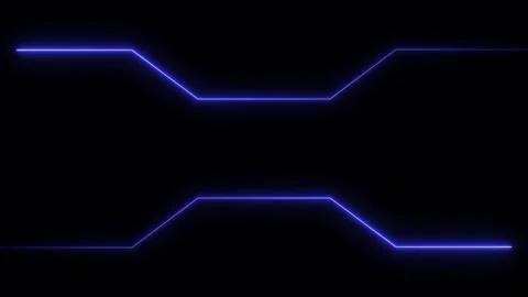 Laser neon border animation on black background. Stock Footage 301700832