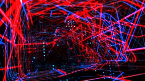 Laser Network Tunnel Light Illustrazione stock