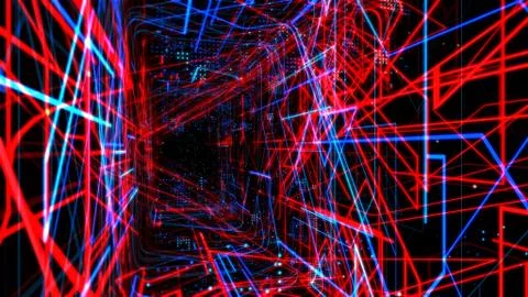 Laser Network Tunnel Light Stock Illustration