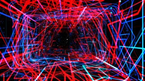Laser Network Tunnel Light Illustrazione stock
