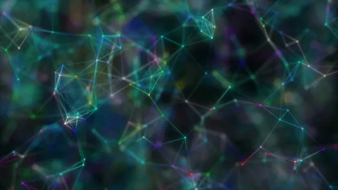 Laser networks. Seamless loop.Abstract Web. Glowing lines moving randomly on Stock Footage 105113501