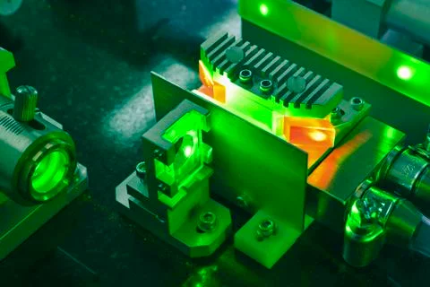 Laser in operation Stock Photos