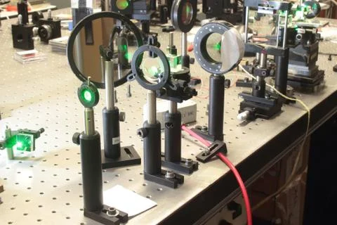 Laser optycal system Stock Photos
