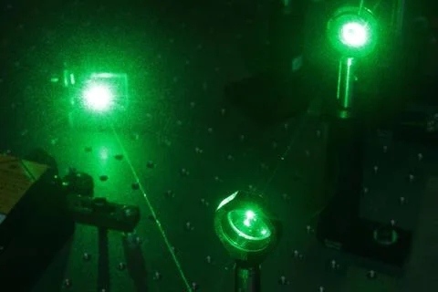 Laser optycal system Stock Photos