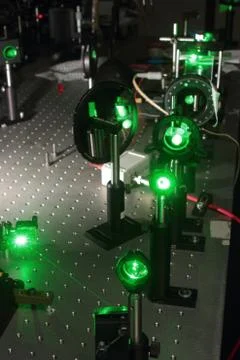 Laser optycal system Stock Photos