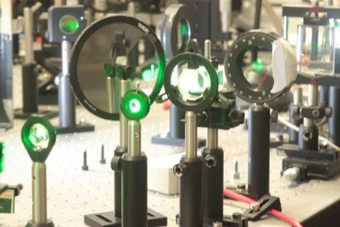 Laser optycal system Stock Photos