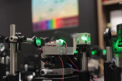 Laser optycal system Stock Photos