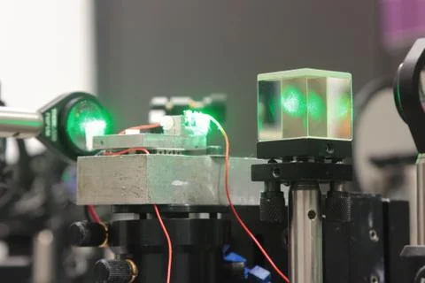 Laser optycal system Stock Photos