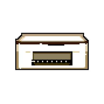 Laser photo printer game pixel art vector illustration Stock Illustration