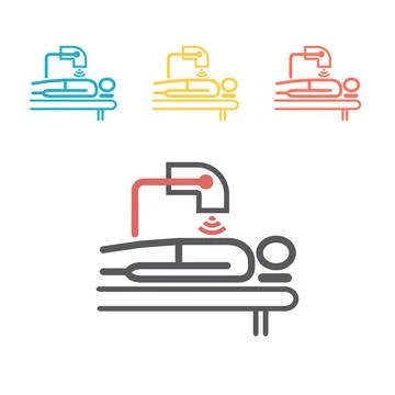 Laser physiotherapy line icon. Vector sign for web graphics. Illustrazione stock