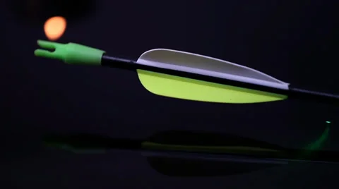 Laser is pointed at arrow Stock Footage 36744761