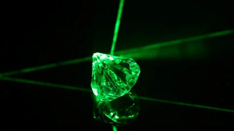 Laser is pointed inside of crystal Stock Footage 36745915