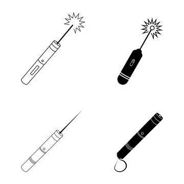 Laser pointer icon Illustrazione stock