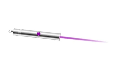 Laser pointer with purple light Illustrazione stock