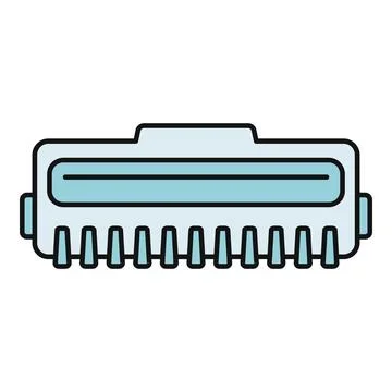 Laser printer cartridge icon representing office technology supply Illustrazione stock