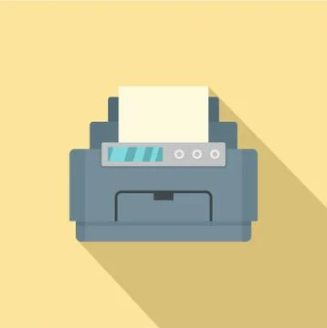 Laser printer icon, flat style Stock Illustration
