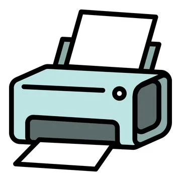Laser printer icon, outline style 스톡 일러스트