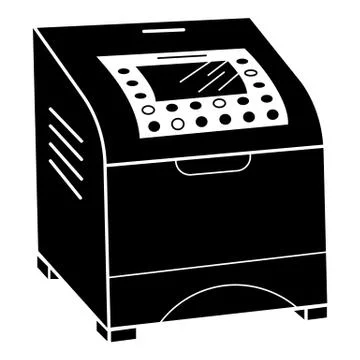 Laser printer icon, simple style Illustrazione stock
