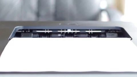 Laser Printer Printing A Page Stock Footage 104576825