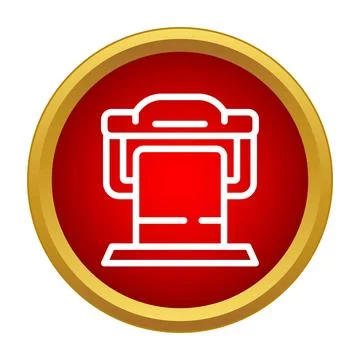 Laser printer scanner icon representing office technology Stock-Illustration