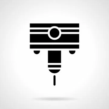 Laser processing glyph style vector icon Stockillustratie