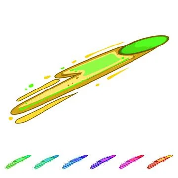 Laser projectile game cartoon vector graphic Stock Illustration