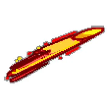 Laser projectile game pixel art vector illustration Stock Illustration