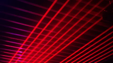Laser projectors make patterns on the nightclub ceiling. Footage. Lighting 스톡 동영상 169214800