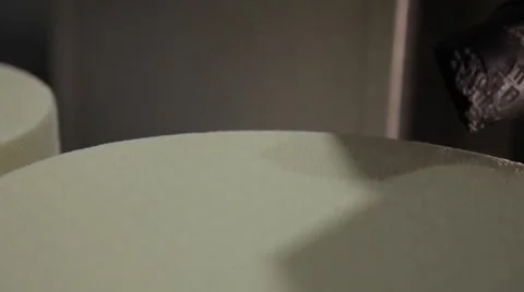 Laser puts the production date on the cheese Stock Footage 49071831