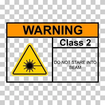 Laser radiation danger class 2 label icon, safety information symbol vector i Stock Illustration