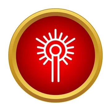 Laser radiation warning or danger icon vector Illustrazione stock