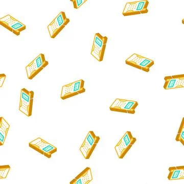 Laser rangefinder device isometric icon seamless pattern Illustrazione stock