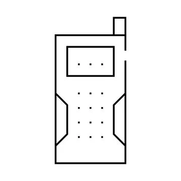 Laser rangefinder device line icon vector illustration 스톡 일러스트