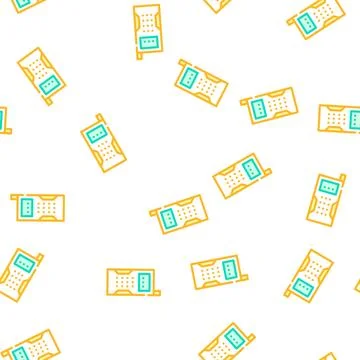 Laser rangefinder device vector seamless pattern Stock Illustration