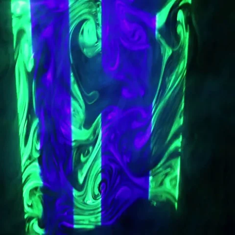 Laser rays lighting through the clouds of smoke. Smoke and laser rays. Stock Footage 69735293