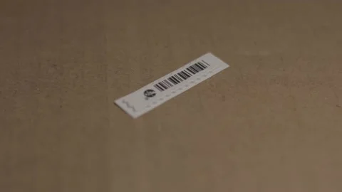 Laser reading rfid tag barcodes Stock Footage 194809114