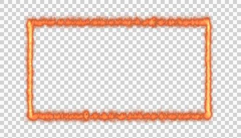 Laser rectangle frame, neon border. transparent Electric lights Stock Illustration