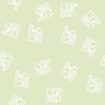 Laser rejuvenation client line vector seamless pattern Stock Illustration