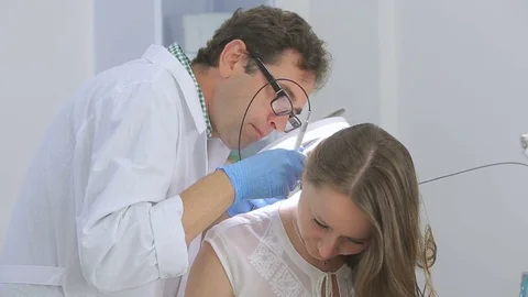 Laser removal of warts Stock Footage 73772380