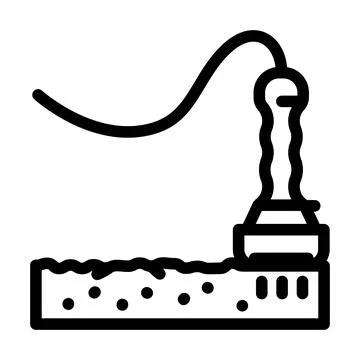 Laser resurfacing line icon vector illustration Illustration