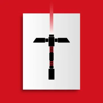 Laser saber poster Stock Illustration