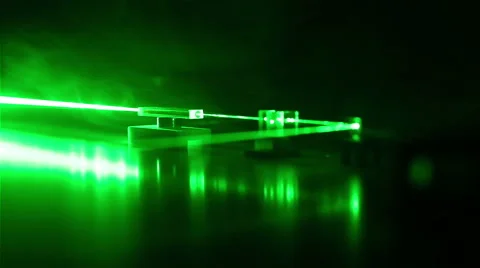 Laser Safety. The danger to the eye. Active medium Nd:YAG. Stock Footage 57566464