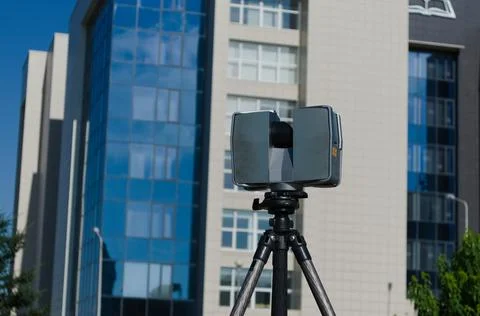Laser scaner doing its high quality great job Stock Photos